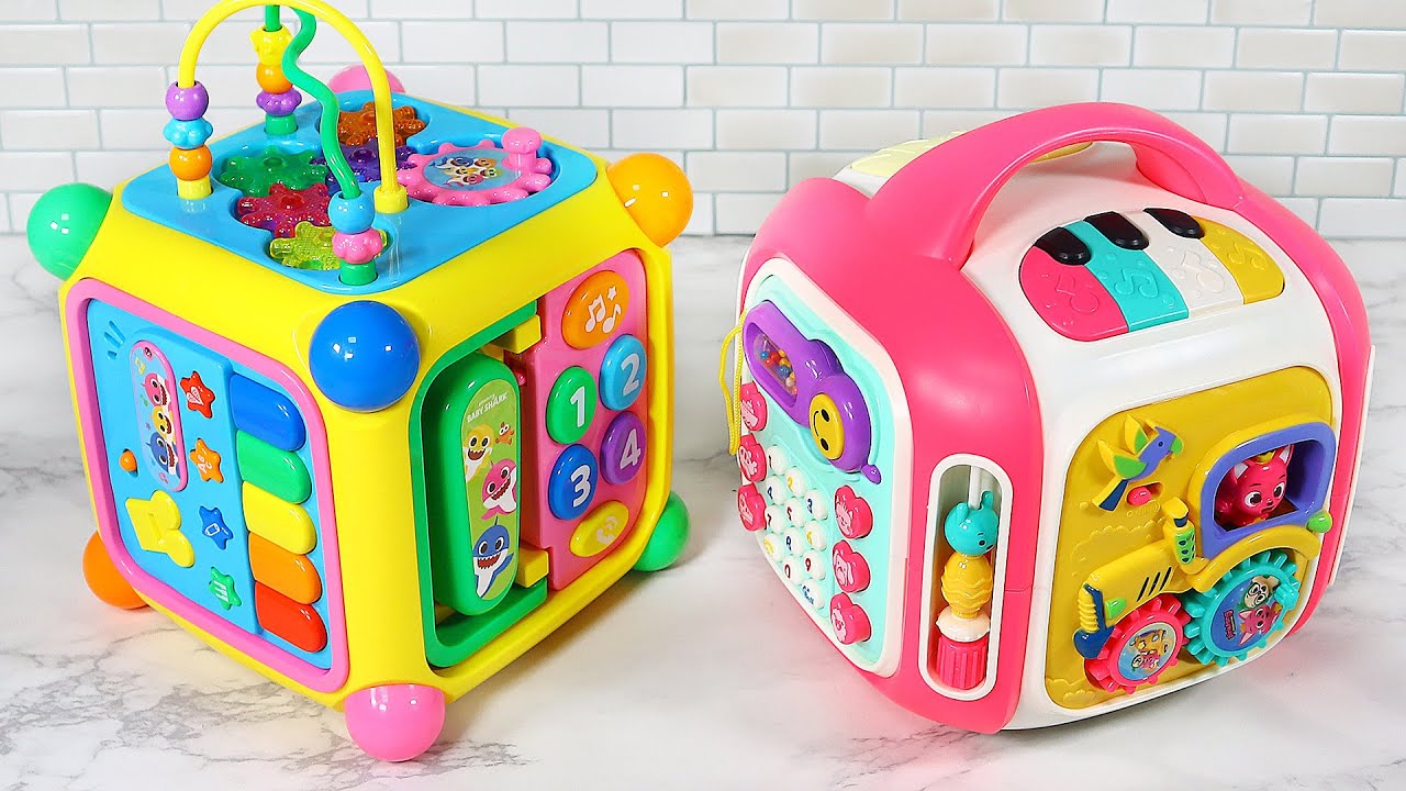 핑크퐁 피젯보드 장난감 리뷰 놀이 Toy ASMR Pinkfong Baby Shark Fidget board Satisfying with Unboxing & Review Toys