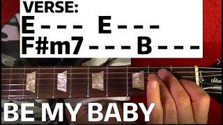 Be My Baby by The Ronettes Guitar Lesson With Chord Charts