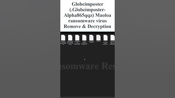 || SOLVED || Globeimposter (.Globeimposter-Alpha865qqz) Maoloa ransomware virus Remove & Decryption