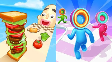 Max Levels Sandwich Runner 3D Vs Layer Man 3D 😼😽🙂😚👿😻🙊 All New Max Update Mobile Gameplay WE21