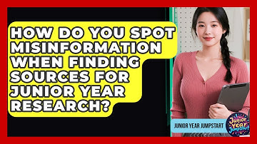 How Do You Spot Misinformation When Finding Sources For Junior Year Research?