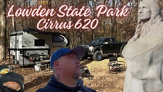 Truck Camping Lowden State Park in the Cirrus 620. How Tall is this Statue?