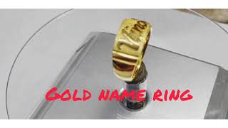 Gold Name Ring | Gold Ring Design|Handmade Design