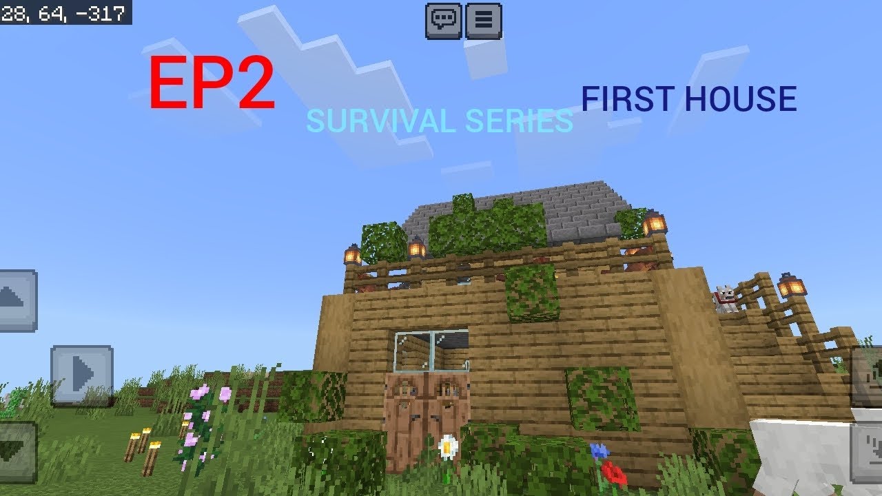 Survival series part 2 making a house in my survival world - YouTube