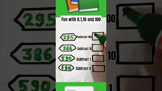 fun with 0,1,10 and 100 🐣#maths #shortvideo #subtraction #shorts
