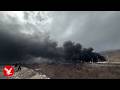 'Black rain' falls in Iran as toxic smoke billows from bombed oil depots