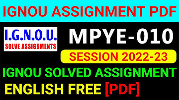 MPYE-010 Solved Assignment 2022-23 in English, MPYE 10 Solved Assignment 2023, MPYE 10 Assignment