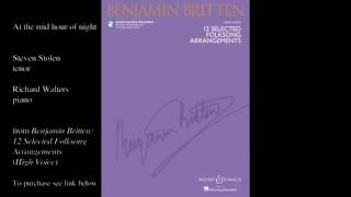 arr. Benjamin Britten "At the mid hour of night" (High Voice)