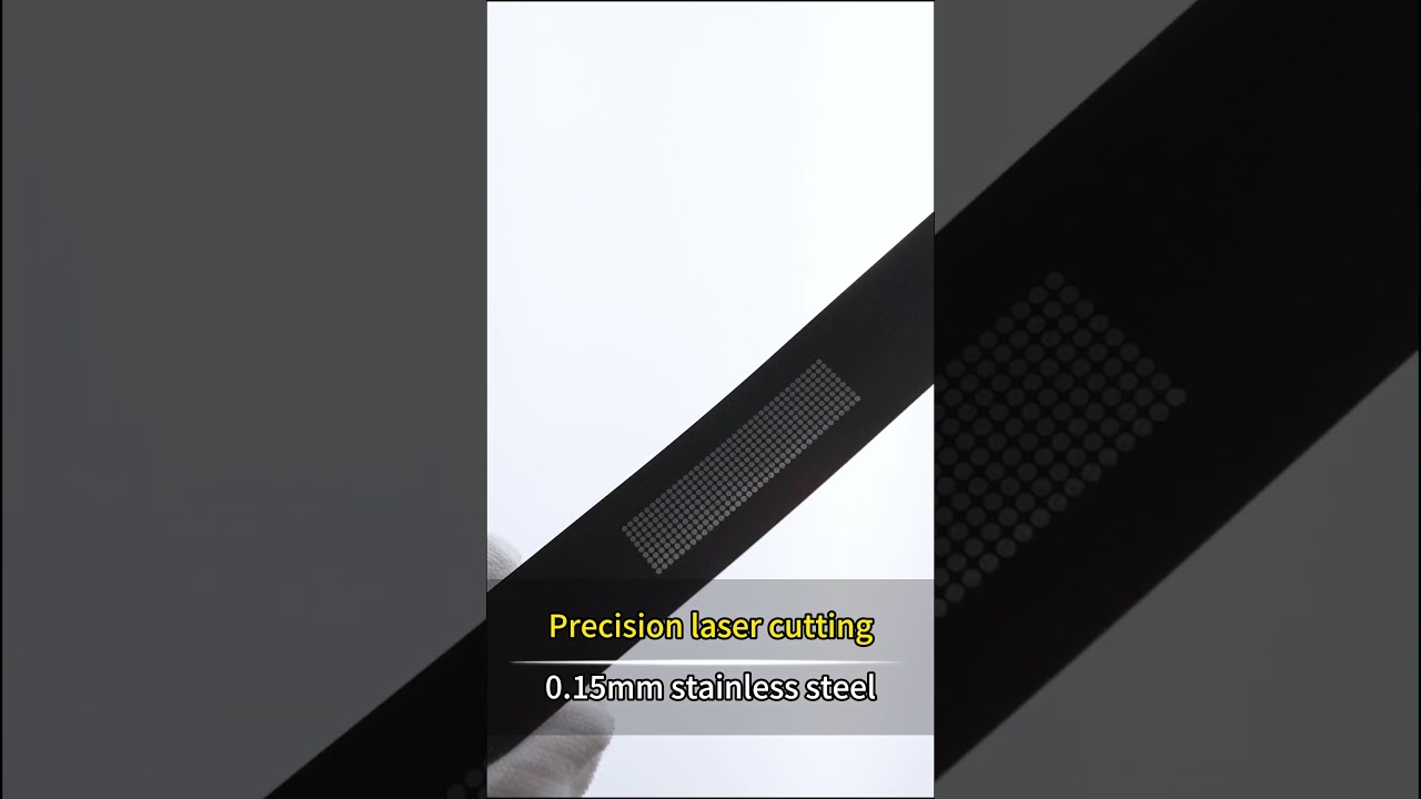 Precision laser cutting 0.15 mm stainless steel 