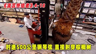 流言终结者：时速500公里的钢琴弦，直接射穿棕榈树，威力相当惊人！（S4E18）