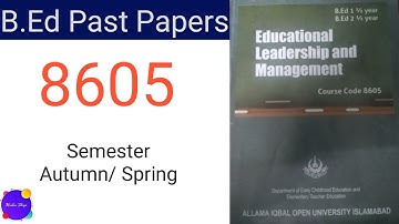 B.Ed Past Papers 8605 | Minha Vlogs