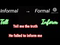 Learn English | Informal → Formal |  ஆங்கிலத்தில் பயிலலாம்  வாங்க in Tamil