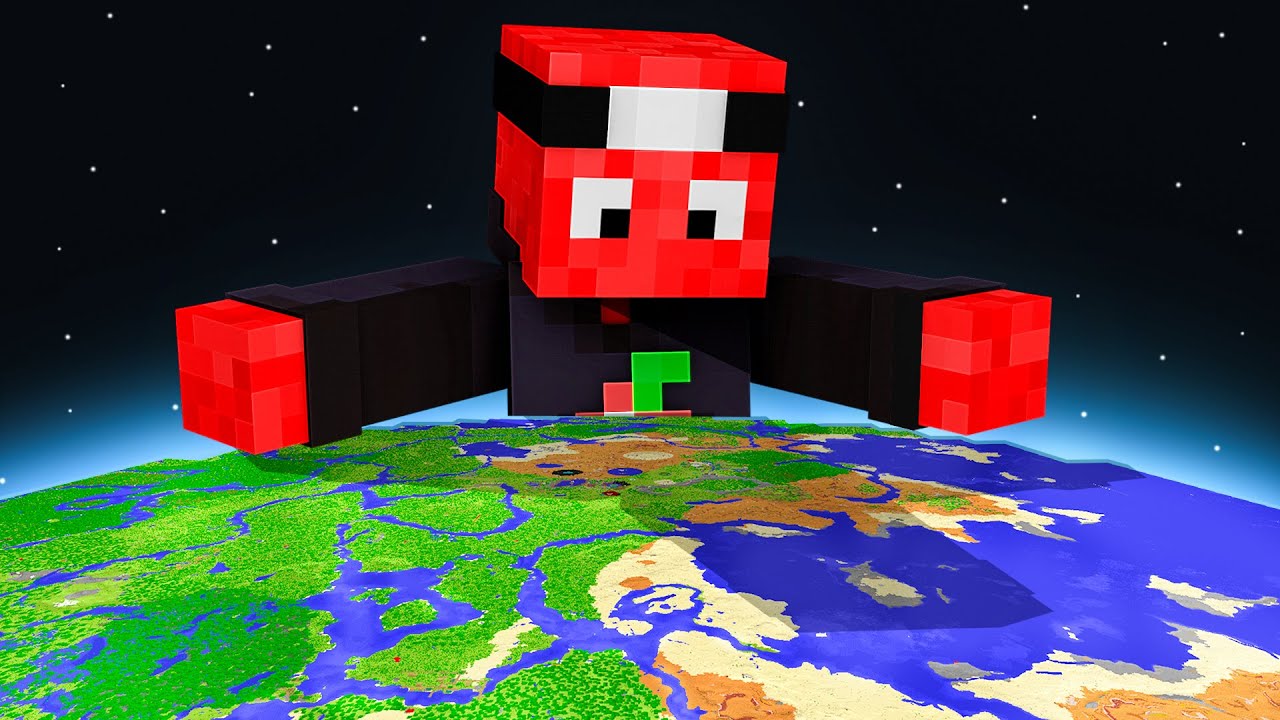 Zbudowałem mapę CAŁEGO ŚWIATA w Minecraft Hardcore #25