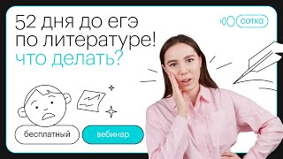 52 дня до ЕГЭ по литературе! Что делать? | ЕГЭ ЛИТЕРАТУРА 2022 | СОТКА