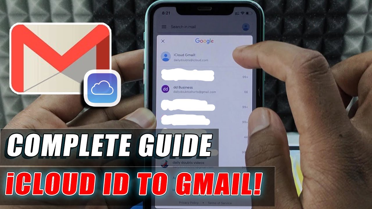 how to add icloud to gmail on iphone