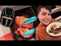 MAKING STEAK + SHRIMP IN AN AIR FRYER!