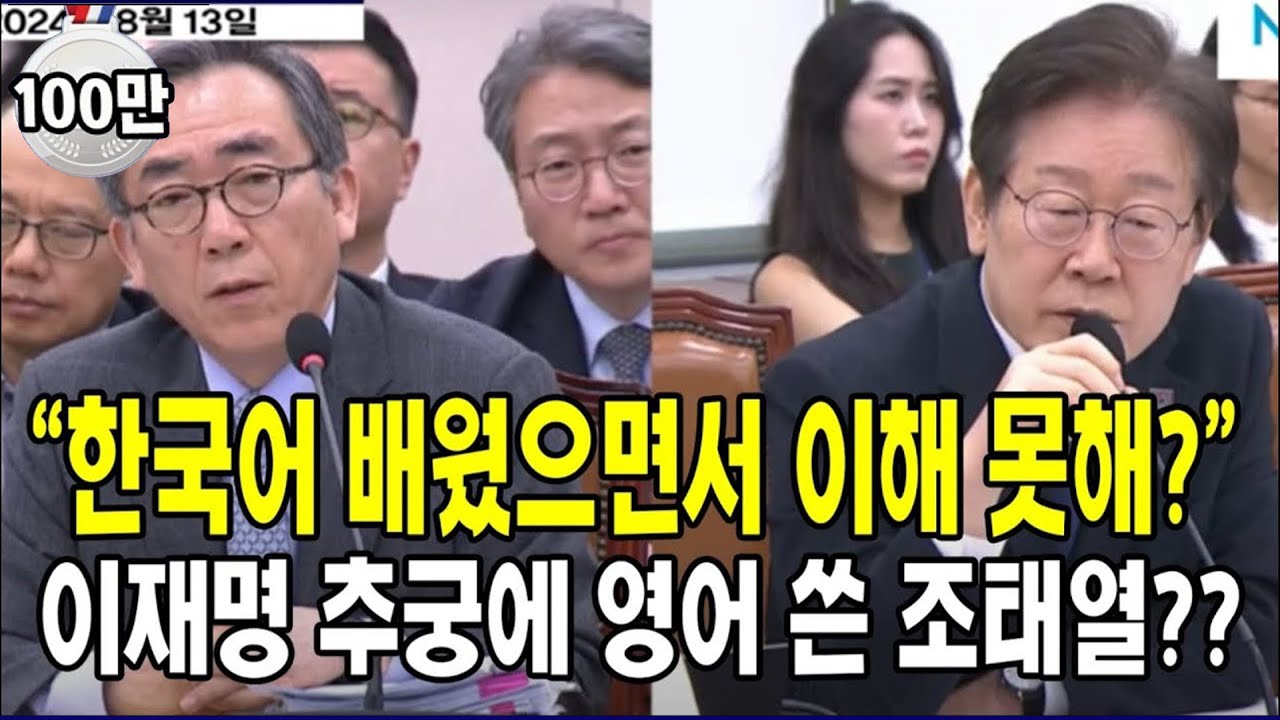 이재명 추궁에 영어 사용하기 시작한 조태열? 