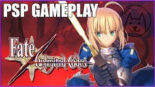 Fate Unlimited Codes - PSP Gameplay - Saber - Story Mode - 720P