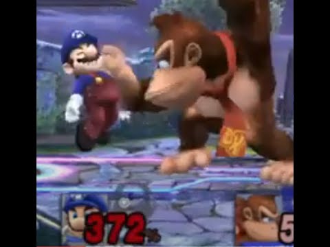 Mario Slapping slapping blue mario to 420% then throwing him - YouTube