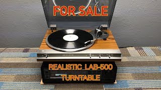 REALISTIC LAB-500 Turntable DEMO