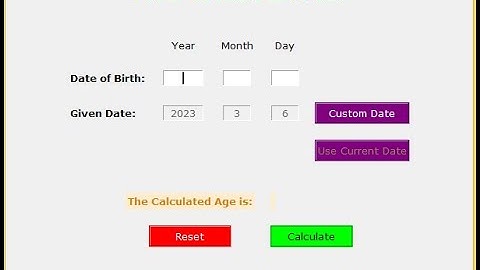 Simple Age Calculator using Tkinter in Python