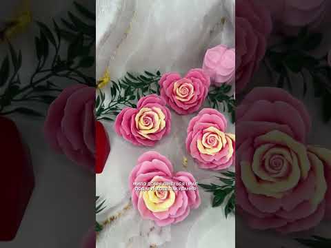 Весільна бонбоньєрка мило ручної роботи «Троянда серце», сувенір для гостей на весілля та свята, видео 1