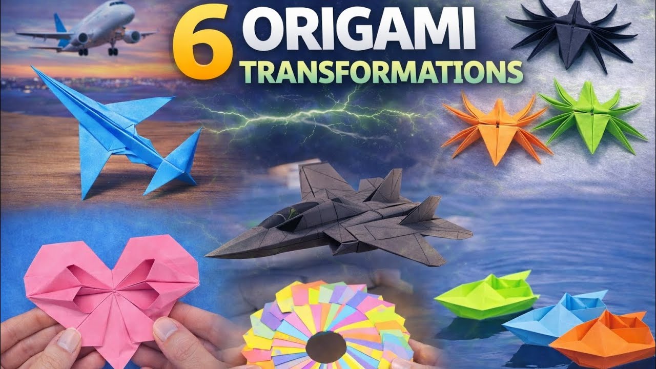 6 Amazing Origami Transformations You Must See! 🤯