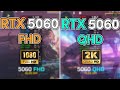 RTX 5060 FHD vs QHD Performance Comparison