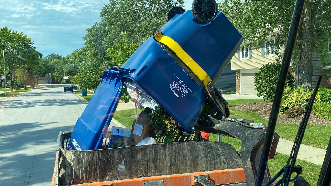 In Cab POV- Fast LRS Mack LR Heil Curotto Can Garbage Truck