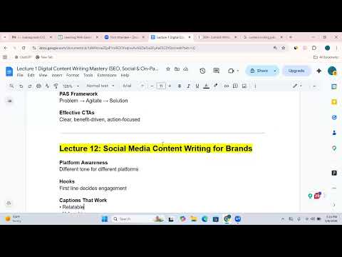 Lect#01 Digital Content Writing Mastery On Page SEO By Miss Maira Qureshi Of LWE Batch#164