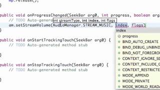 Android Application Development   193   Changing the Volume with a SeekBar