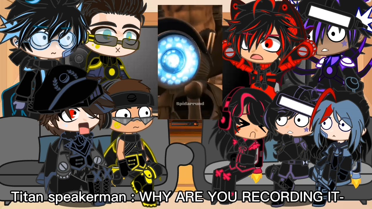 Skibidi Toilet react to Skibidi Toilet fake bloopers // Spidarrund // My AU