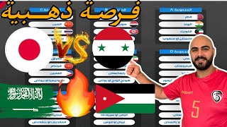 مجموعات تصفيات كاس العالم 2026 موعد مباريات منتخب سوريا توقعاتي ومواجهة عربية السعودية والاردن ?