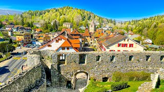 Валанжин, Красивая Швейцарская Деревня С Впечатляющим Замком 🇨🇭 Швейцария 4K