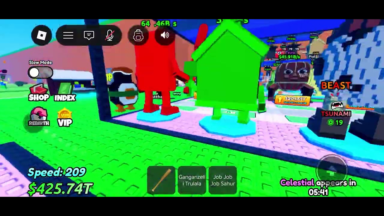 Playing escape tsunamis for brainrots