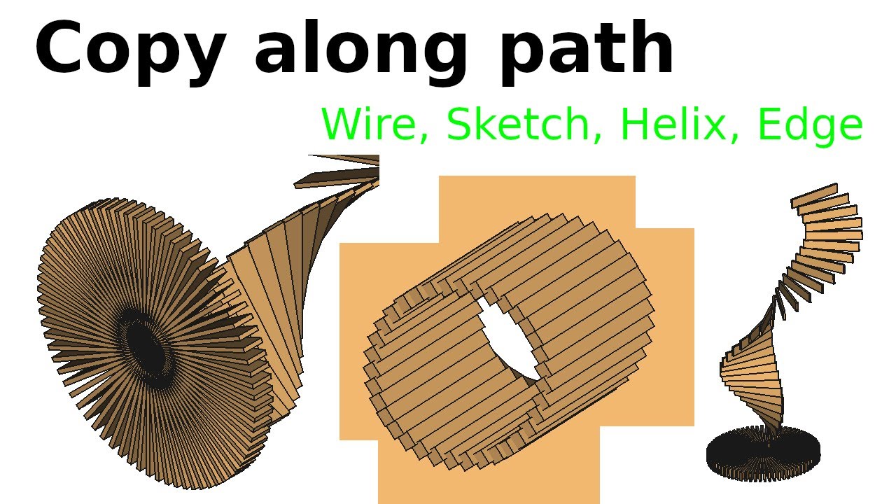 Copy along path | FreeCAD Woodworking workbench - YouTube