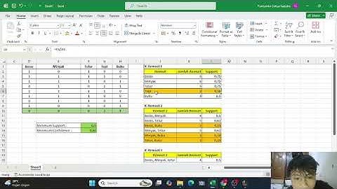 TUTORIAL MENGHITUNG ASOSIASI DENGAN METODE APRIORI MENGGUNAKAN EXCEL DAN RAPIDMINER