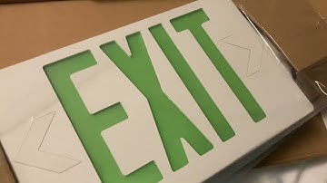 Exit sign combo with LED emergency lights unboxing