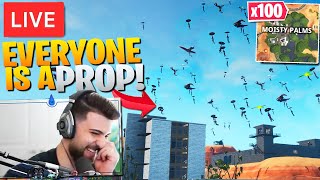 I Told 100 Streamsnipers To Drop Moisty Palms! (Everyone Was A Prop!) - Fortnite Battle Royale
