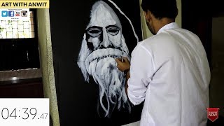Speed Painting Of Rabindranath Tagore By Indian Speed Painter Anwit Sarkar Art With Anwit