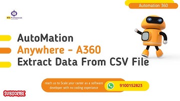 RPA - Automation Anywhere A360 | Read Data From CSV File | Automation 360