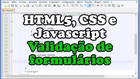 HTML5-CSS-JavaScript - Validação de Formulários com JavaScript