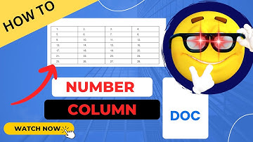 How to Number Column, Cells in a Table in Google Docs
