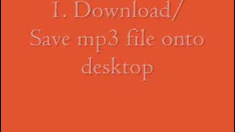 How to put MP3