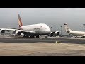 AWESOME CLOSE UP VIEW! Asiana Airbus A380-800 Heavy Take Off at Frankfurt Airport