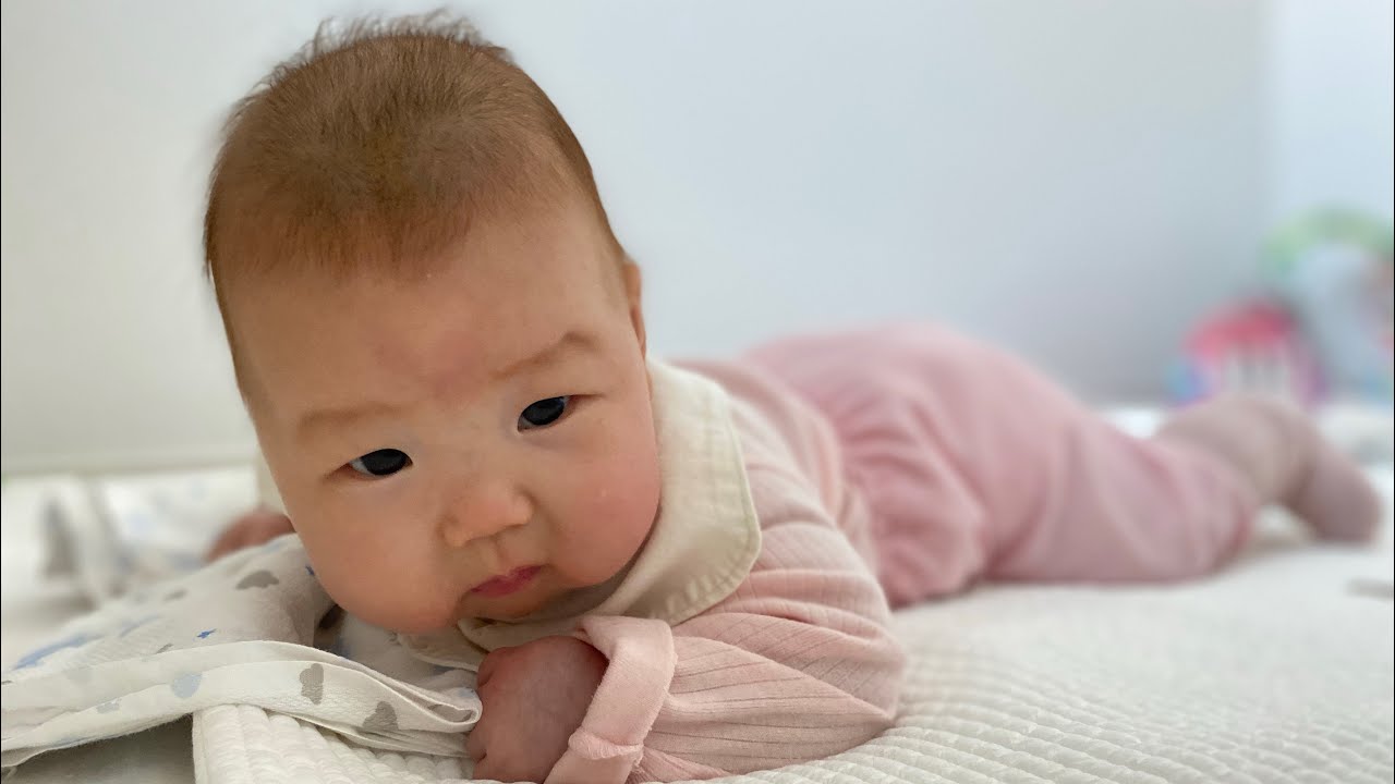 강봄TV - 뒤집기 고군분투기 (2) 104일차, 100일아기, 3개월 아기, 4개월 아기, 뒤집기 시기, 육아