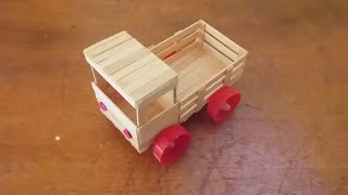Membuat Mobil Pick Up Mini dari Stik Es Krim Membuat Mobil Pick Up Mini dari Stik Es Krim