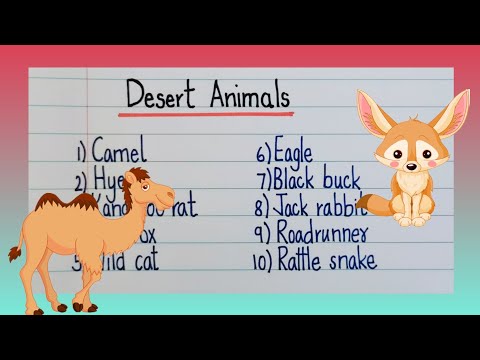 Video: Desert animals: descriptions, names and features