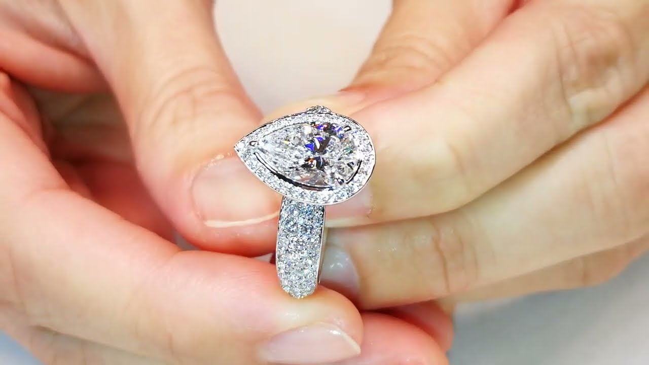 D Flawless Golconda Diamond Ring with D Flawless Diamonds set in Plati –  Kat Florence