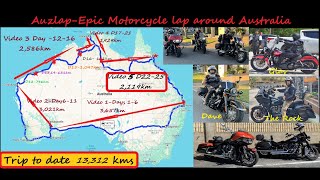 This Glav's World Ride takes us on our 'Auzlap' motorcycle ride around Australia covering Day22 to26